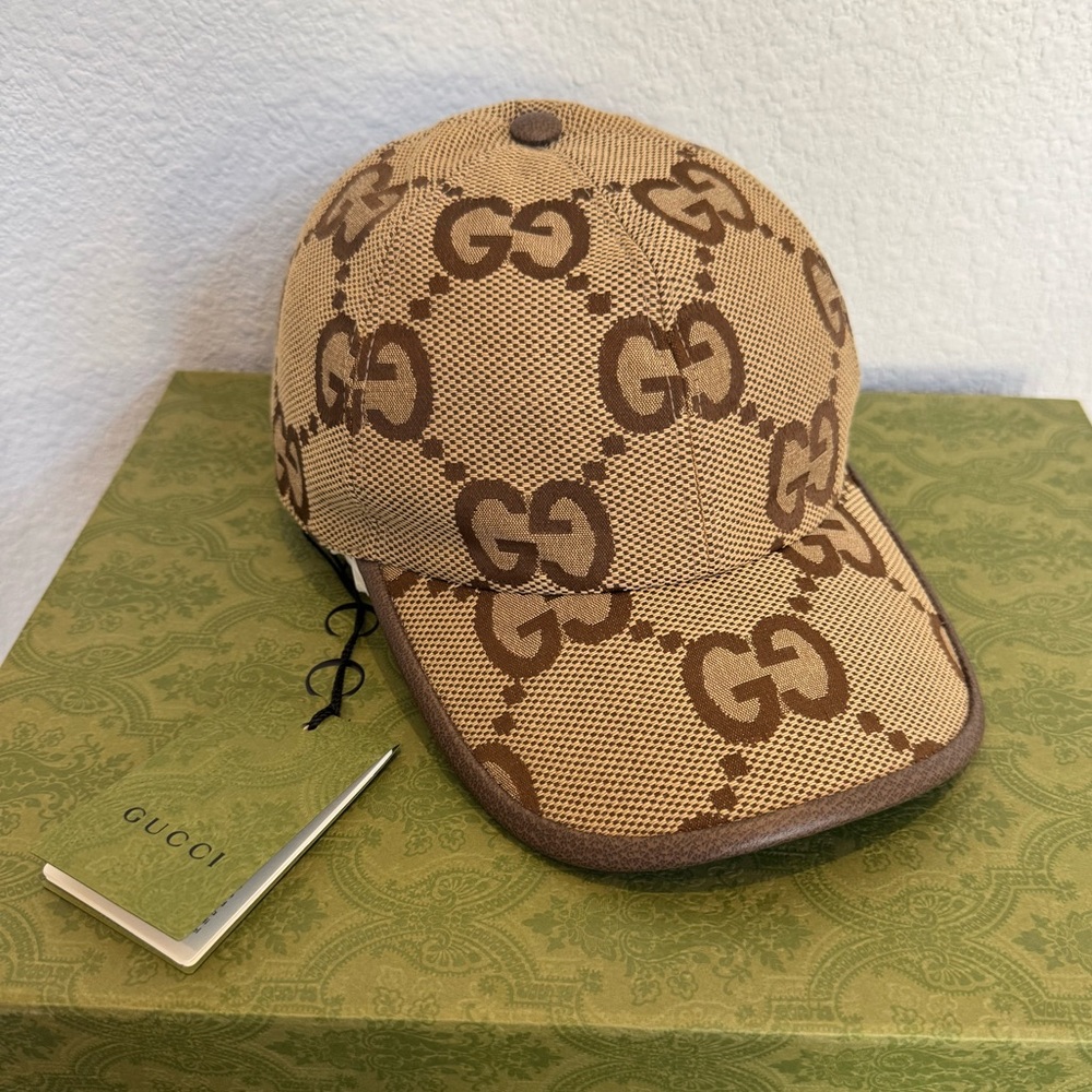 Gucci Large Monogram Logo Cap